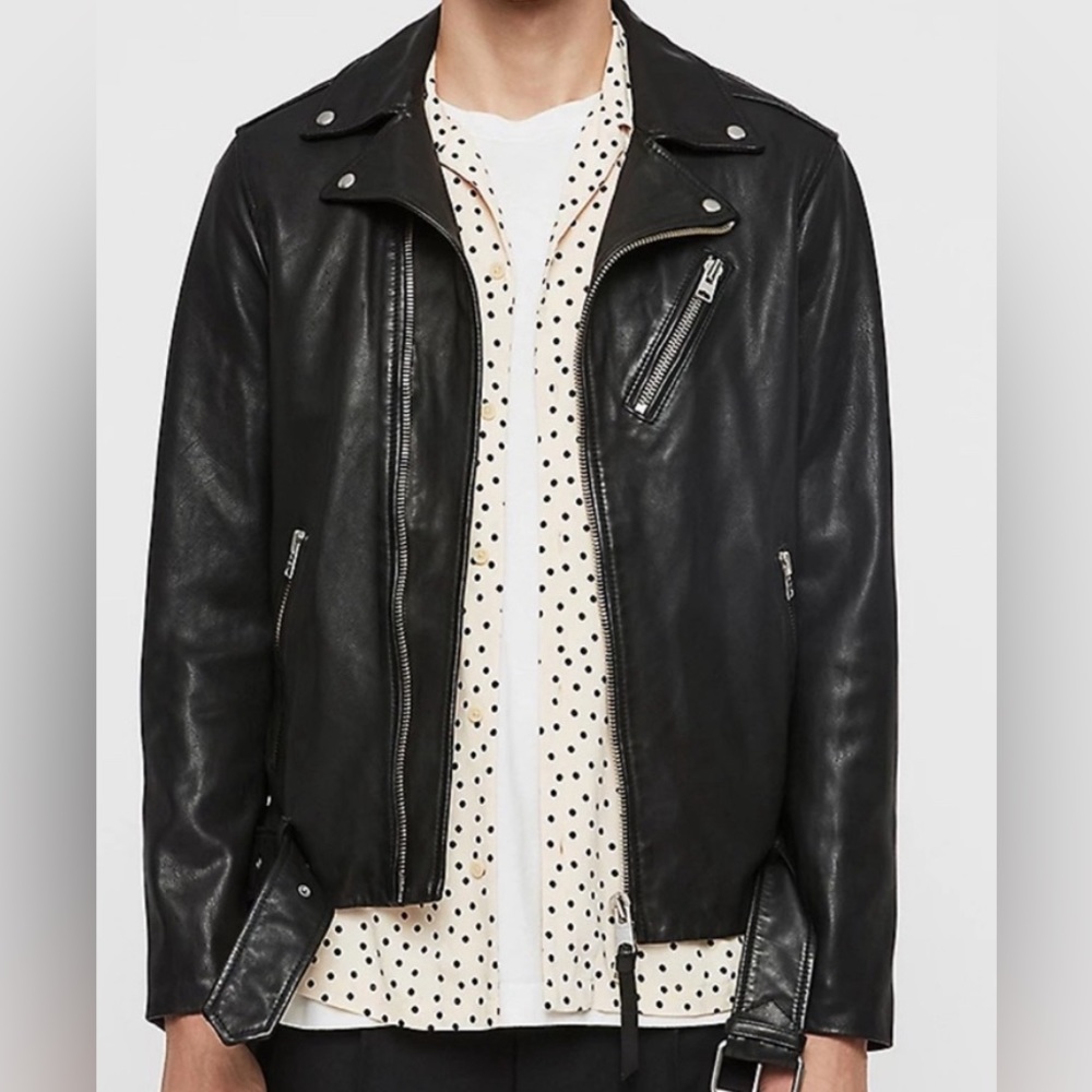 All Saints Rigg biker leather jacket